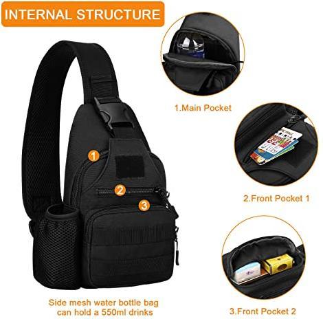 Produktbild Only-Bags.Store Tactical Chest Bag Militärische Umhängetasche Tactical Chest Sling Pack Crossbody Bag