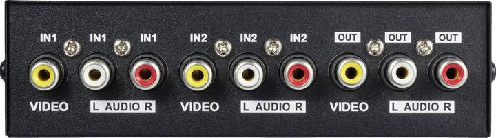 Image du produit SpeaKa Professional SP-11175216 Commutateur composite à 2 ports avec ports audio