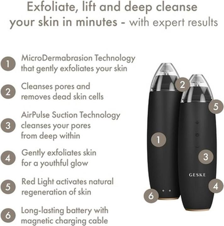 Actual product image Geske Microdermabrasion blackhead remover 7 in 1