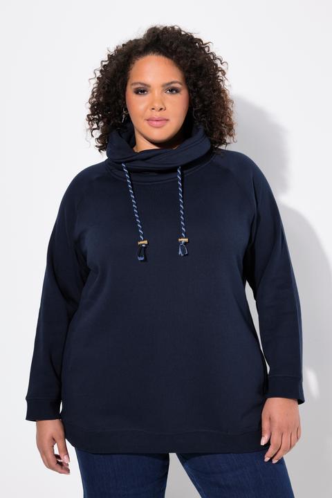 Produktbild Ulla Popken Sweatshirt, weiter Stehkragen, Taschen, Raglan-Langarm (54)