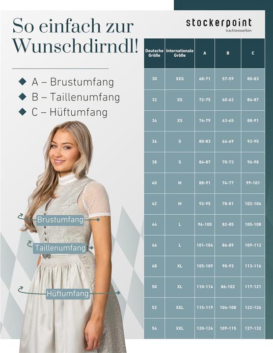 Image du produit Stockerpoint Dirndl Nora, groen (salie), 46 (46)
