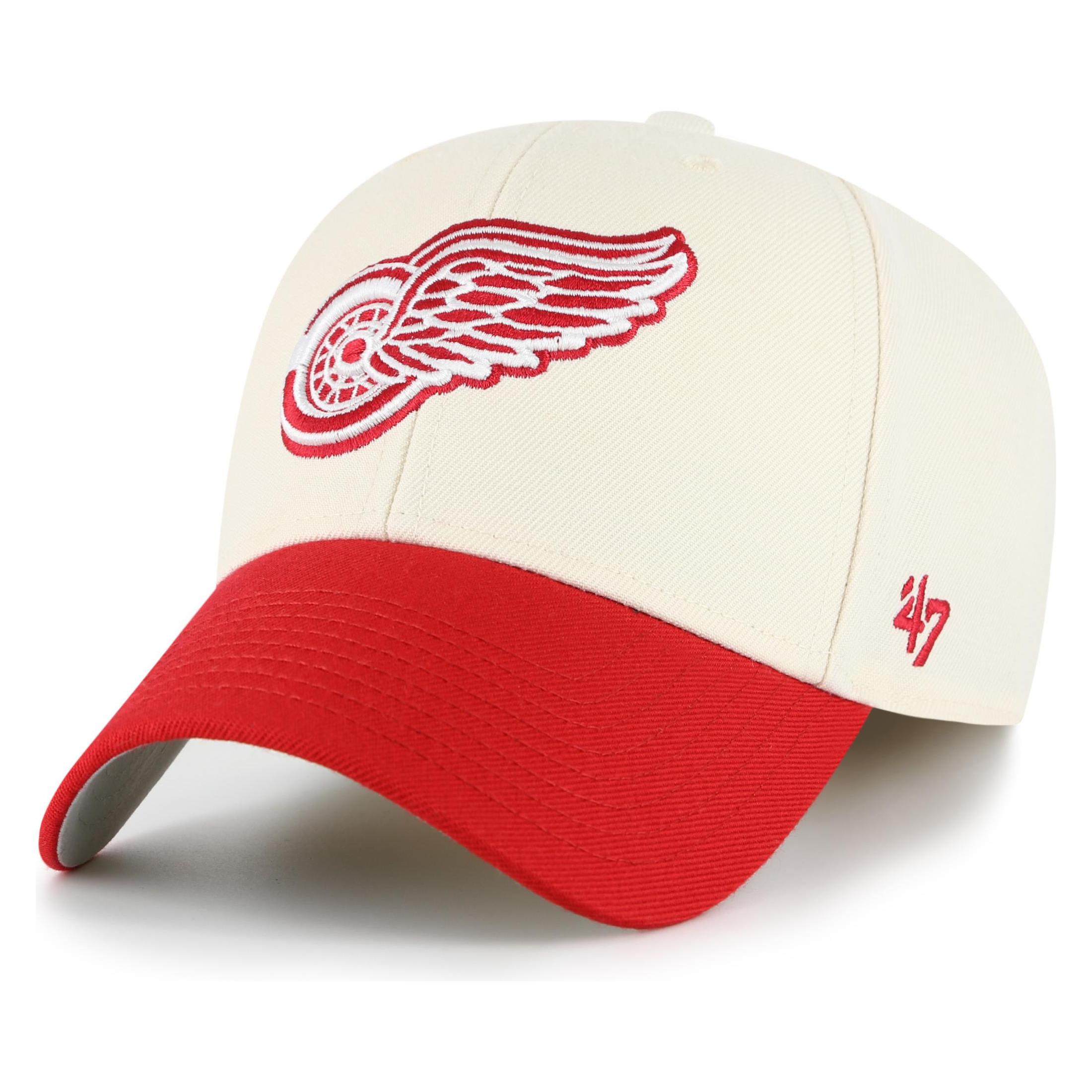 '47, Herren, Cap, Nhl Two Tone 47 Mvp Detroit Red Wings Natural Osf, Beige, (One Size)