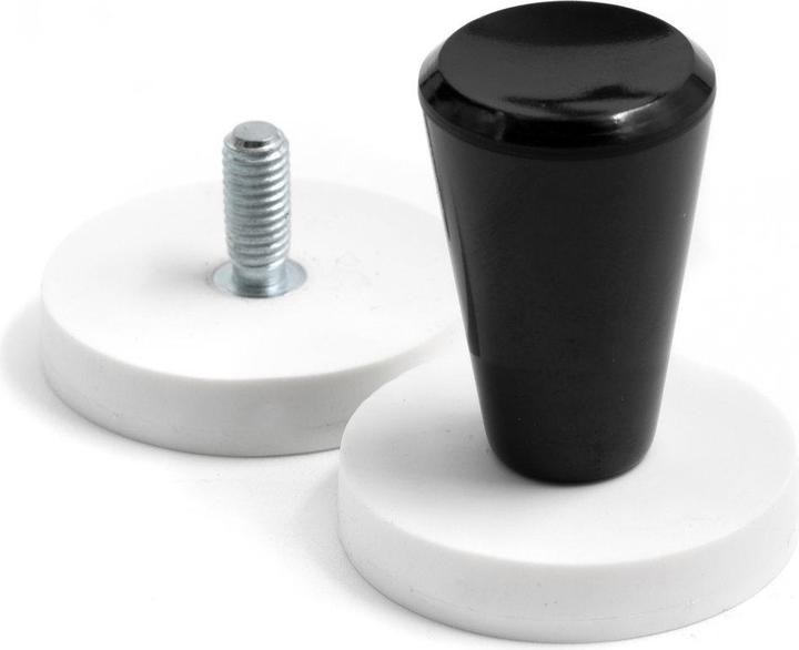 Actual product image Supermagnete Magnet system round rubber-coated with threaded stud (2x)