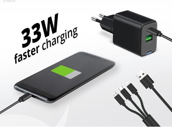 Image du produit Conceptronic Chargeur 2Port 33W,1xUSB-C,3-in-1 USB-A PD sw (33 W, 2 ports)