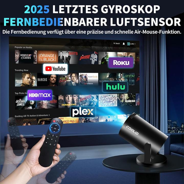 Actual product image Coolid Mini Beamer mit 4K-Unterstützung und 5G WiFi 6 (Full HD, 1400 lm)