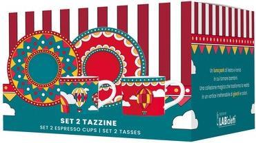 Productafbeelding Bialetti Set van 2 Winter Wonderland kopjes en schotels (90 ml, 2 x)