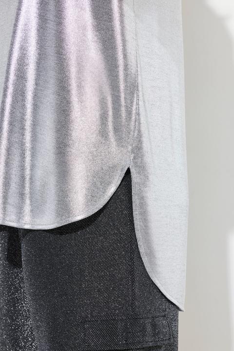 Produktbild Miamoda T-Shirt mit Brosche, A-Linie, Glanz-Jersey, Blütenbrosche (52)