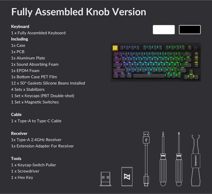 Actual product image Keychron Lemokey P1 HE (US, Cable, Wireless)