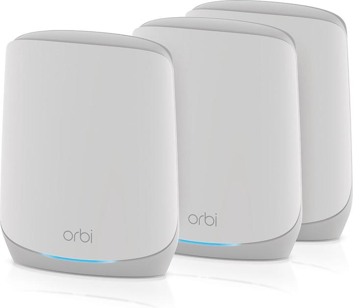 Actual product image Netgear Orbi WiFi 6 Tri-Band Mesh System AX5400 3-Set RBK763S
