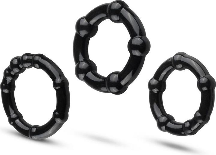 Image du produit Easytoys Kit anneau pénis noir (3.50 cm)