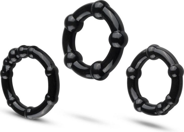 Produktbild Easytoys Penisring Set schwarz (3.50 cm)