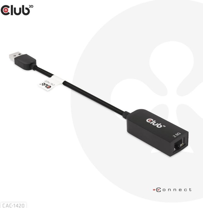 Actual product image Club 3D USB 3.2 Gen1 Type A on RJ45 (USB 3.2, RJ45 (1x))