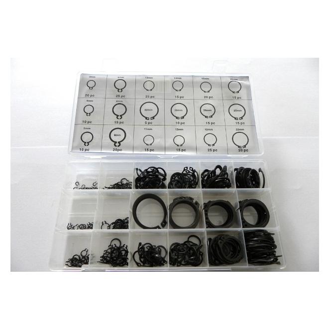 Geko, Moeren + Sluitringen, Circlipset 300 Stuks, R1-R19, ø 3 -32mm