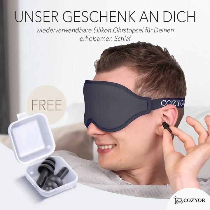 Immagine prodotto Cozyor Maschera per dormire e tappi per le orecchie (Maschera sonno)
