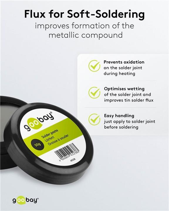Image du produit Goobay Graisse à souder, boîte, 50 g (Graisse de soudure)