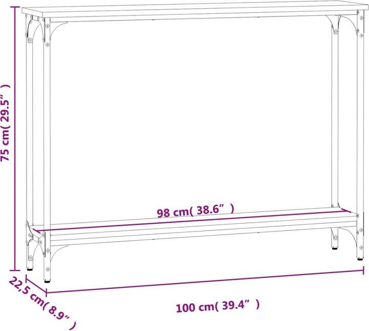 Actual product image vidaXL Konsolentisch (22.50 x 100 x 75 cm)