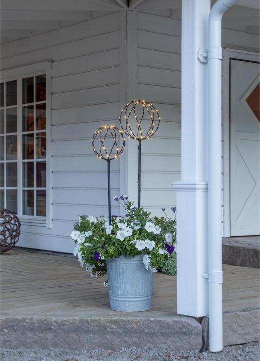 Produktbild Star Trading Gartenlicht Decoration Sphere, 96 LEDs, Schwarz, 2er Set (IP44)