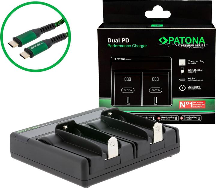 Produktbild Patona Dual PD Ladegerät für 18650 Cell (Ladegerät)
