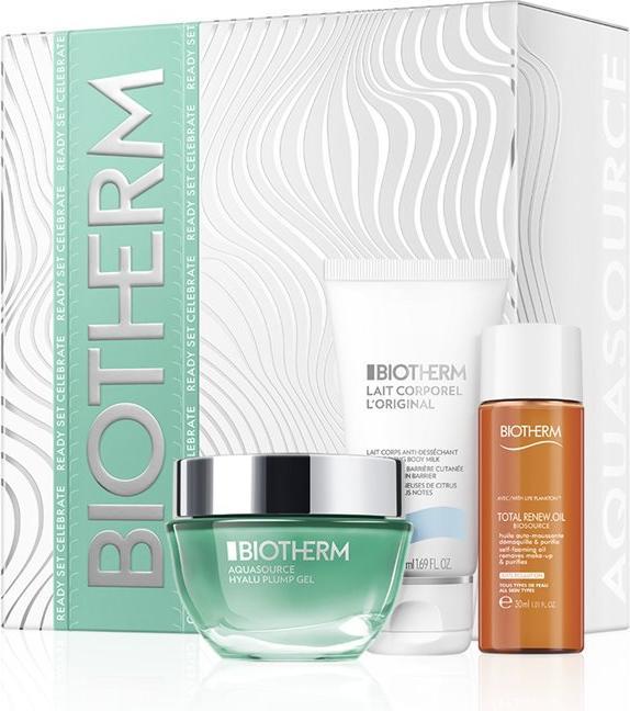 Actual product image Biotherm Aquasource Hya Set CR 50ml + BIOSOIL 30ml + Lait Corporel 50ml (Facial care set)