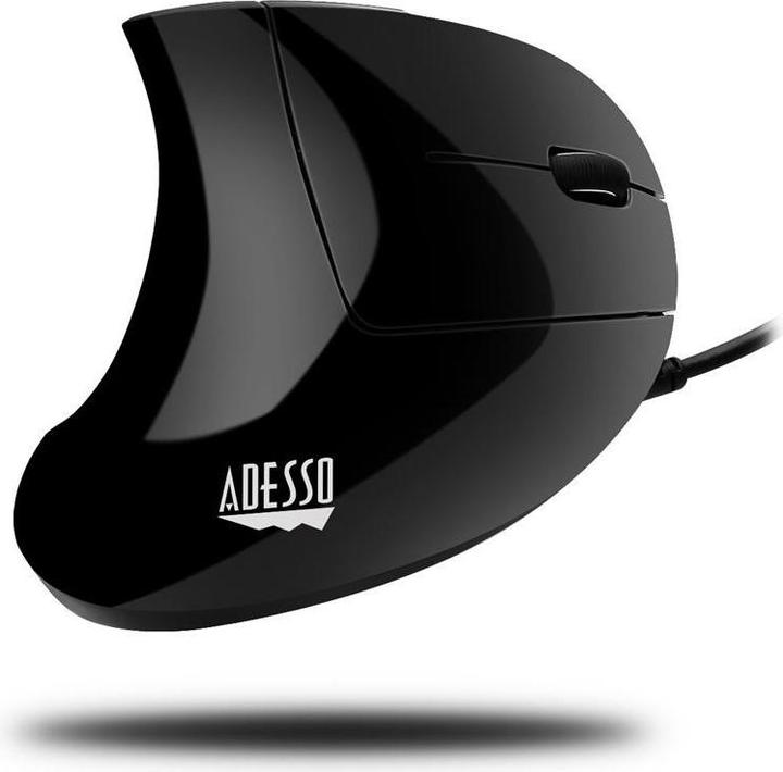 Actual product image Adesso iMouse E1, Rechtshandig, Optisch, USB Type-A, 1600 DPI, Zwart (Cable)