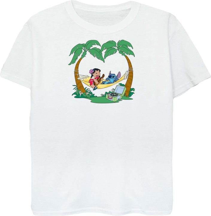 Actual product image Disney Womens/Ladies Lilo And Stitch Play Some Music Cotton Boyfriend T-Shirt (L)