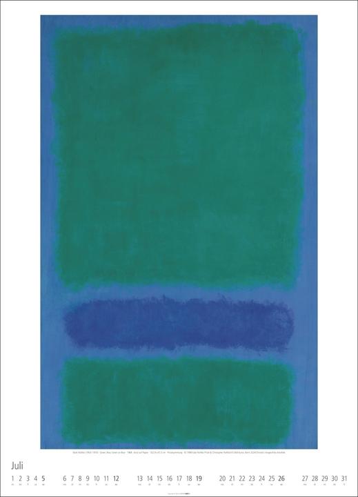Produktbild Mark Rothko Kalender 2026 (49 x 68 cm, Deutsch, Englisch)