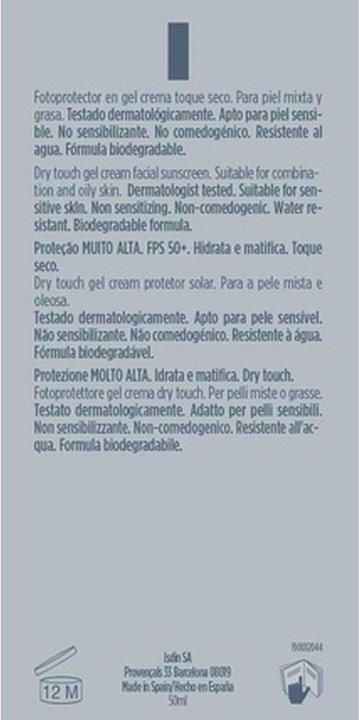 Immagine prodotto Isdin Fotoprotettore Spf 50 Crema Gel Dry Touch 50ml (Crema solare, SPF 50, 50 ml)