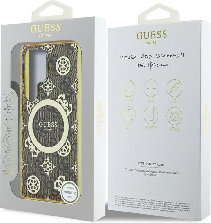 Produktbild Guess 4G Peony Pattern Case für Samsung Galaxy S25 Ultra - brown (Samsung Galaxy S25 Ultra)