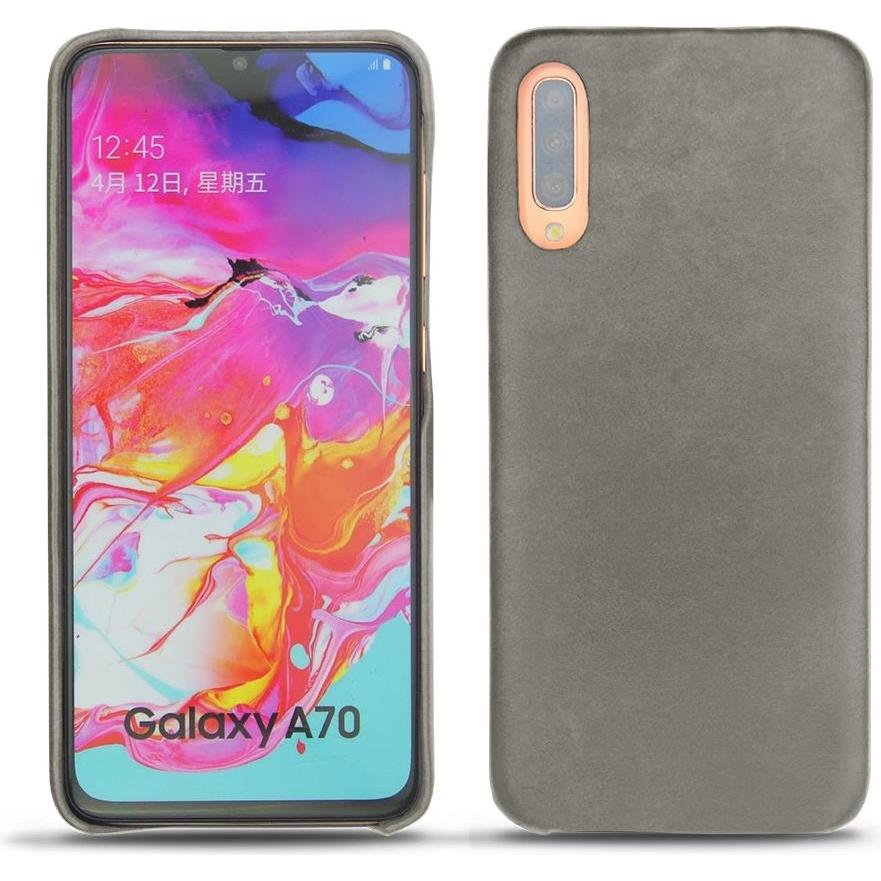 Noreve Lederschutzhülle (Samsung Galaxy A70), Smartphone Hülle, Grau