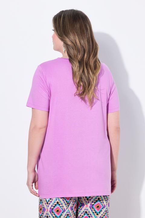 Produktbild Miamoda T-Shirt, Komfort Fit, Glitzer-Schriftzug (58)