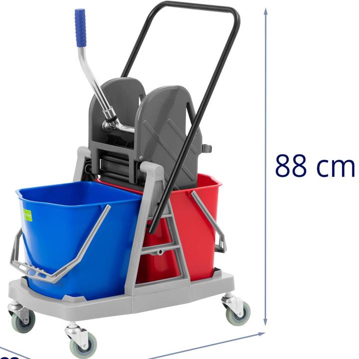Produktbild Ulsonix Profi Putzwagen Reinigungswagen mit Presse Wischeimer Putzeimer 34 L (1 Stk.)