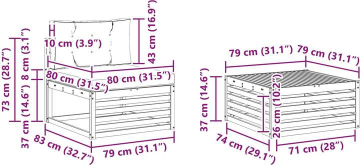 Produktbild vidaXL Outdoor-Sofa