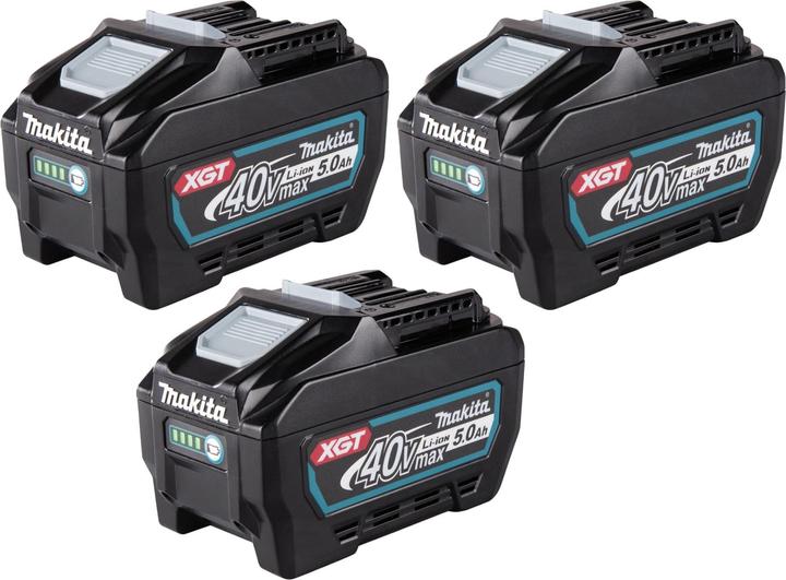 5000 mAh Li-Ion Akku, 3x Makita BL 4050 F 40 V max. 5,0 Ah