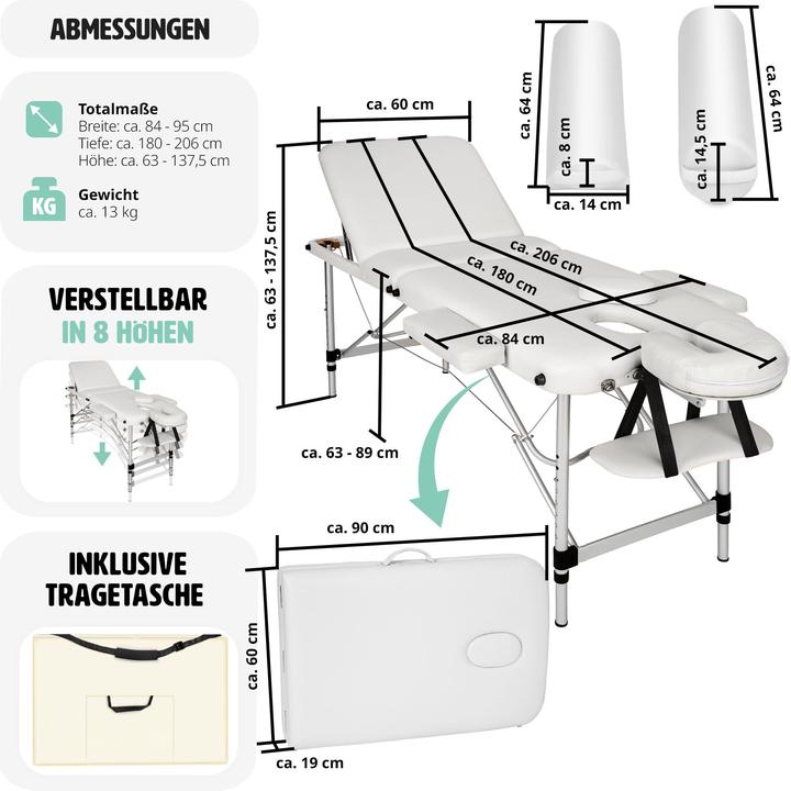 Produktbild tectake 3 Zonen Massageliege