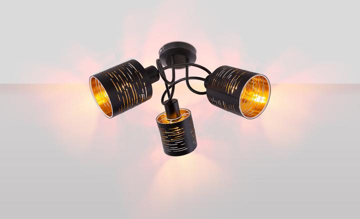 Produktbild Globo Deckenleuchte Tunno schwarz 3xE14 (E14)
