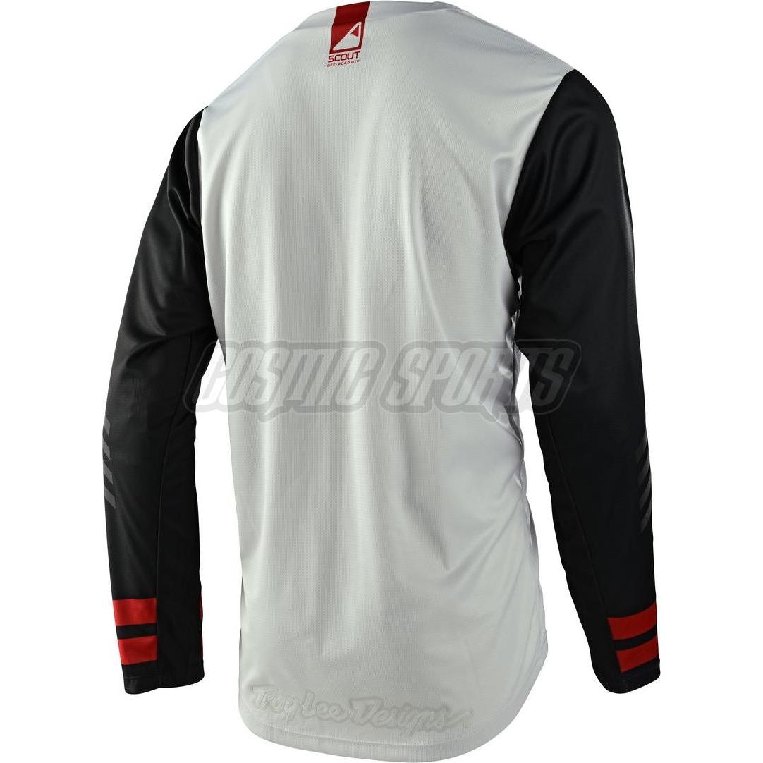 Thumbnail - Troy Lee Designs, Herren, Velotrikot, SCOUT GP Jersey - Ride On (XL), Grau, XL
