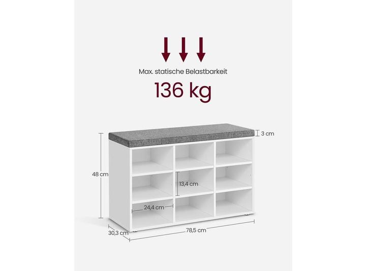 Actual product image Vasagle Benchy (78.5 x 30.5 x 48 cm)