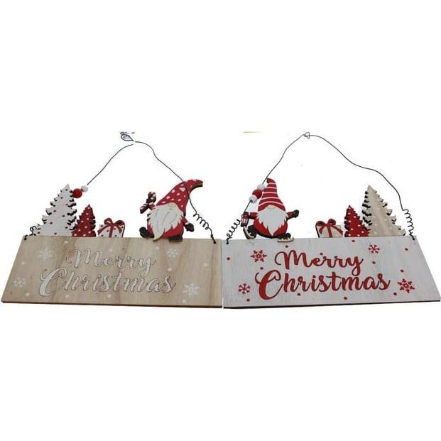 MICA Living, Weihnachtsdeko, Dekoschild - Merry Christmas - ca. 22x0,5x24,5 cm - 1 Stück