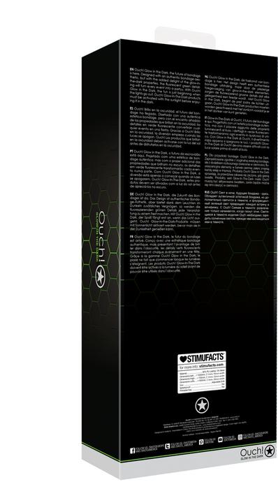 Productafbeelding Ouch! Dijbeenboeien met riem en handboeien - Glow in the Dark - S/M