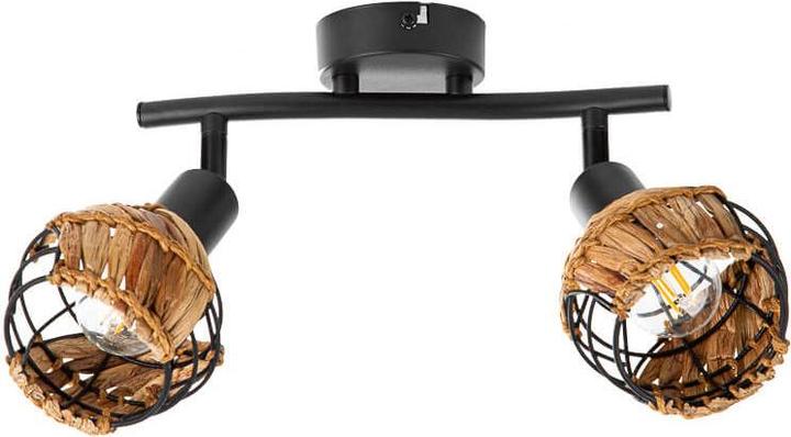 Actual product image Globo Java E14 Strahler 2-fach 25W Schwarz, Metall Ø10cm 81740208 (E14)