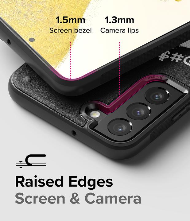 Produktbild Ringke Onyx Design Durable Case for Samsung Galaxy S22 + (S22 Plus) Black (X) () (Samsung Galaxy S22+)