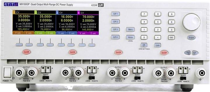 Actual product image Aim TTi MX100QP-S2 Laboratory power supply unit, adjustable 0 - 35 V/DC 0 - 6A 420W RS-232, USB, LAN, GPIB