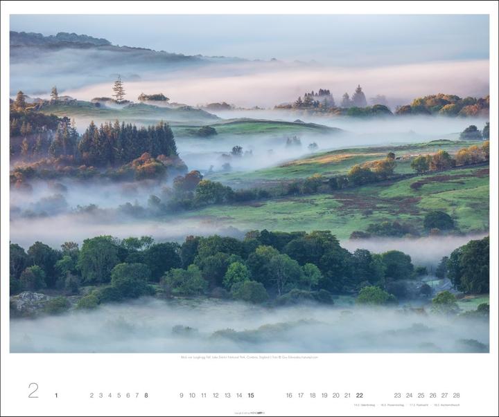 Produktbild Magische Landschaften 2026 (55 x 46 cm, Harter Einband, Deutsch, Englisch)