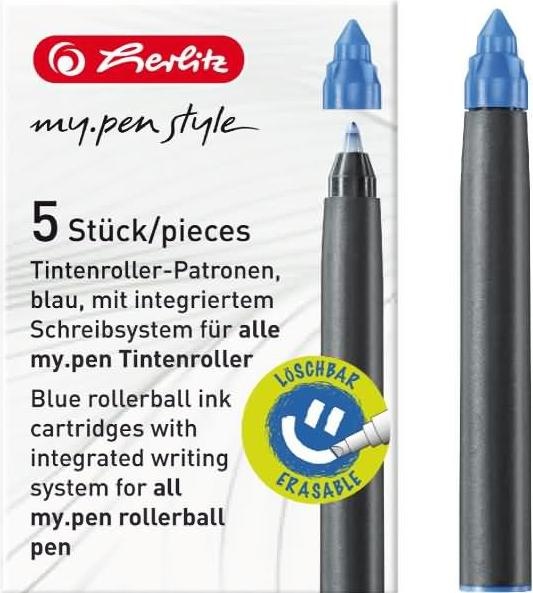Produktbild Herlitz Tintenroller-Patronen my.pen, königsblau (Füllertinte, Blau)