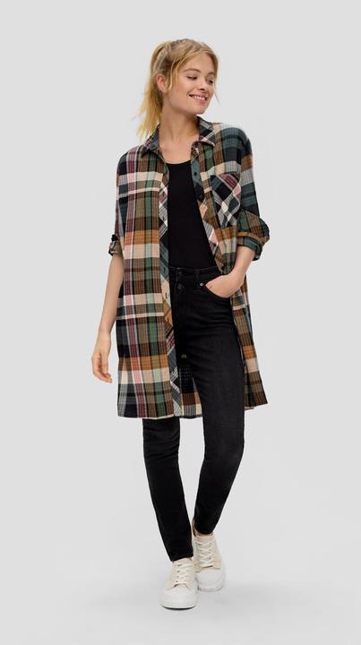 Immagine prodotto s.Oliver Bluse Longbluse in Seersucker-Qualität (34)