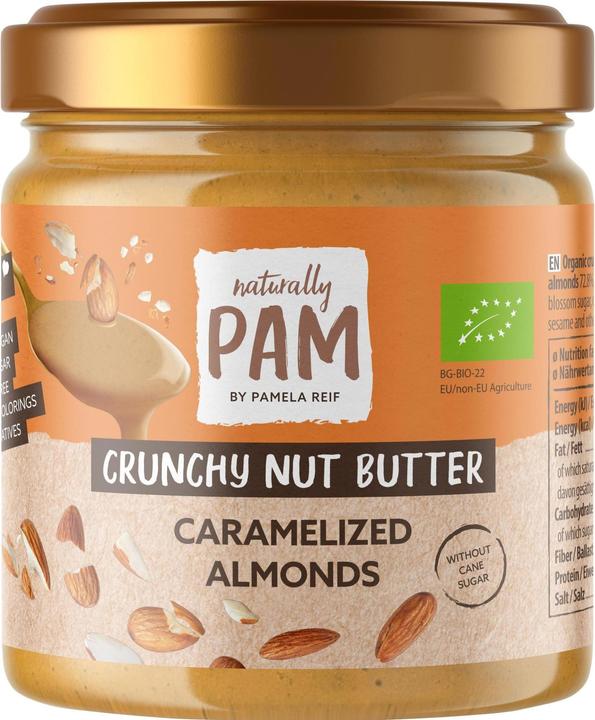 Naturally Pam Spread Organic Crunchy Nut Butter Roasted Almonds 200 g (370 g)
