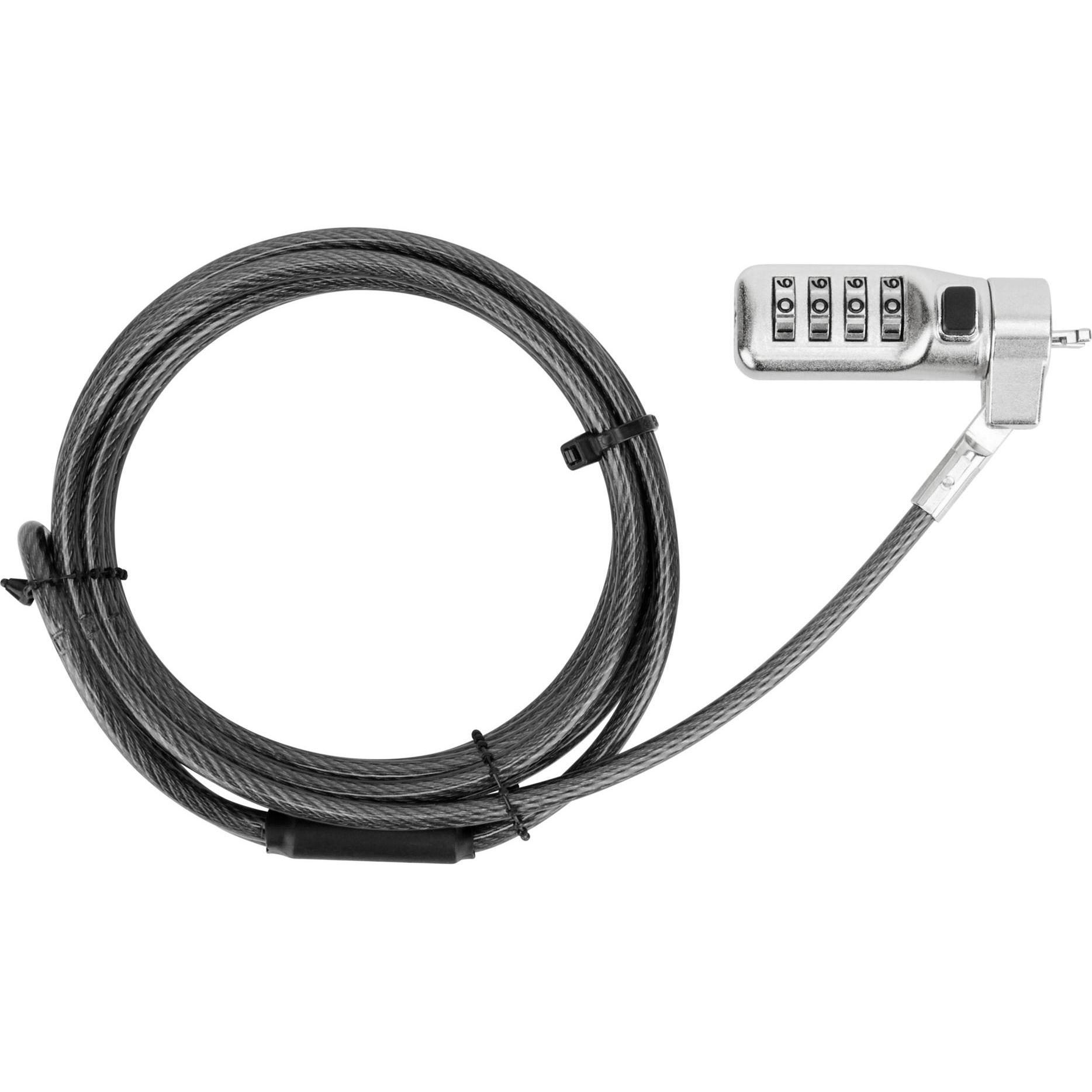 Targus DEFCON Compact Resetable Combo Lock, Notebook Security, Schwarz