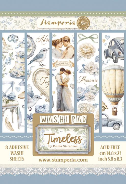 Stamperia Washi Pad "Timeless", 8 Blatt, A5