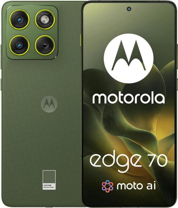 Image du produit Motorola Edge 70 (512 Go, Pantone Bronze Green, 6.70", Double SIM hybride, 5G)