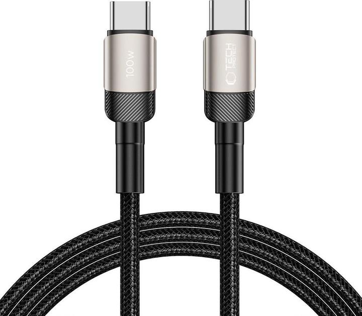 Produktbild Tech-Protect UltraBoost Evo USB-C / USB-C PD cable 100W 5A 2m - titanium (2 m, 100 W)